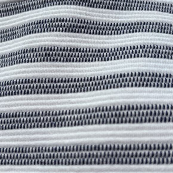 Talbots Top Women's XL Navy White Striped Print 3/4 Balloon Sleeve Knit Top - Picture 9 of 9